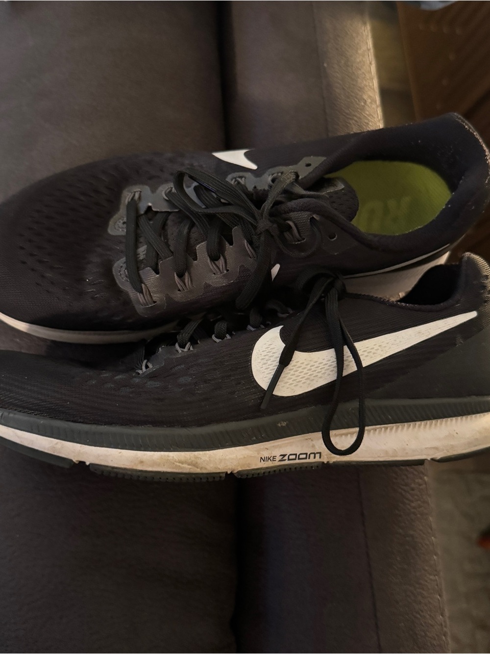 Nike Women's Black with White Swoosh Running Sneakers